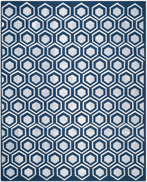 Safavieh Kilim 629 Hand Woven Flat Weave with embroidery  Rug Navy KLM629B-4