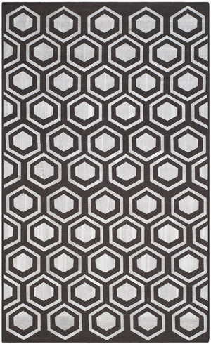 Safavieh Kilim 629 Hand Woven Flat Weave with embroidery  Rug Charcoal KLM629C-4