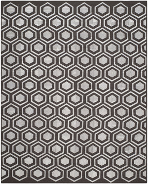 Safavieh Kilim 629 Hand Woven Flat Weave with embroidery  Rug Charcoal KLM629C-4