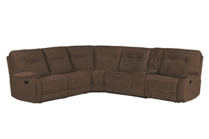 Parker House Parker Living Cooper - Shadow Brown 6 Piece Modular Manual Reclining Sectional Shadow Brown 100% Polyester (S) MCOO-PACKA-SBR