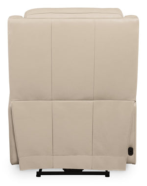 Hooker Furniture Nelson Zero Gravity Recliner With Power Headrest, Lumbar Support, Usb Charging, Top-Grain Leather Beige SS836-PHZL1-070