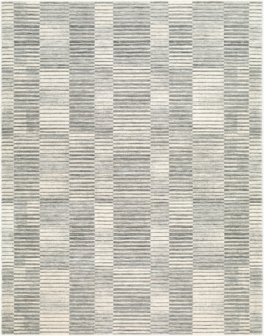 Livabliss Keller Mid-century Geometric Area Rug Woven Polyester with Fringe for Living Rooms Charcoal, Beige 9' x 12'2" KLR2300-9122