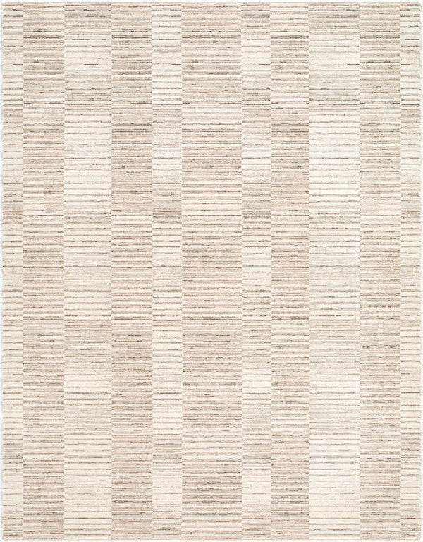 Livabliss Keller Geometric Mid-century Polyester Area Rug with Fringe for High Traffic Living Rooms Beige, Medium B 6'7" x 9'6" KLR2301-6796