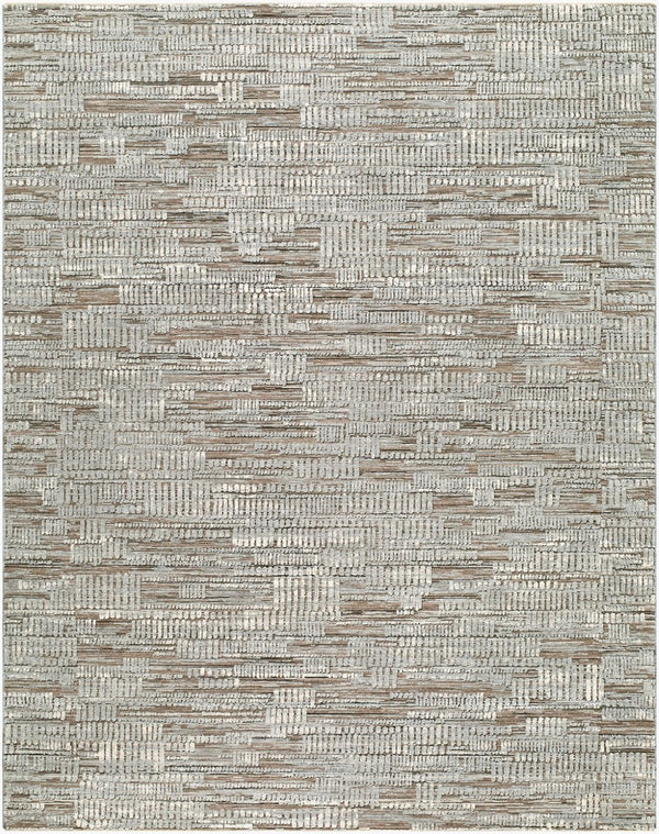 Livabliss Keller Geometric Polyester Area Rug with Fringe Mid Century Modern Living Room Anchor Medium Gray, Bl 6'7" x 9'6" KLR2305-6796
