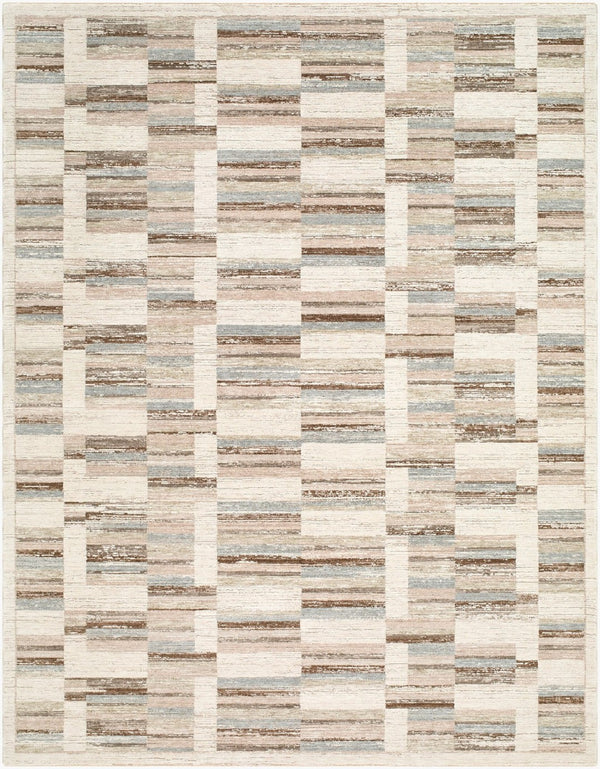Livabliss Keller Geometric Mid-century Area Rug Polyester Woven Fringe Accent for Living Room Beige, Tan 9' x 12'2" KLR2308-9122