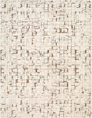 Livabliss Keller Machine Woven Polyester Area Rug with Fringe Mid Century Geometric Living Room Beige, Medium G 9' x 12'2" KLR2309-9122