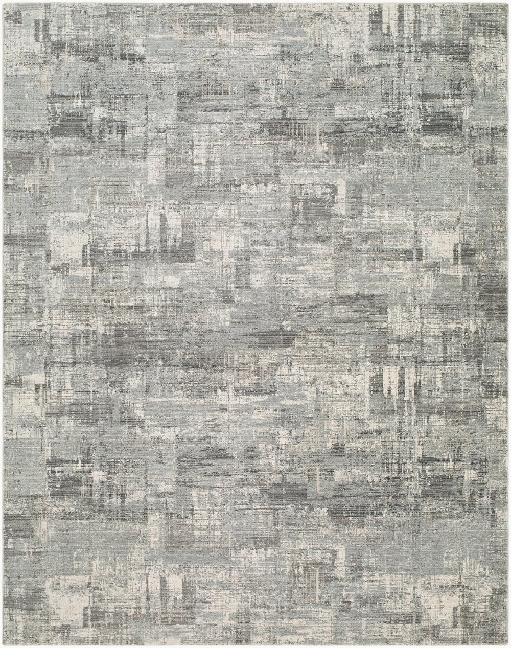 Livabliss Keller Machine Woven Polyester Area Rug with Fringe Mid Century Geometric Living Room Charcoal, Mediu 9' x 12'2" KLR2312-9122