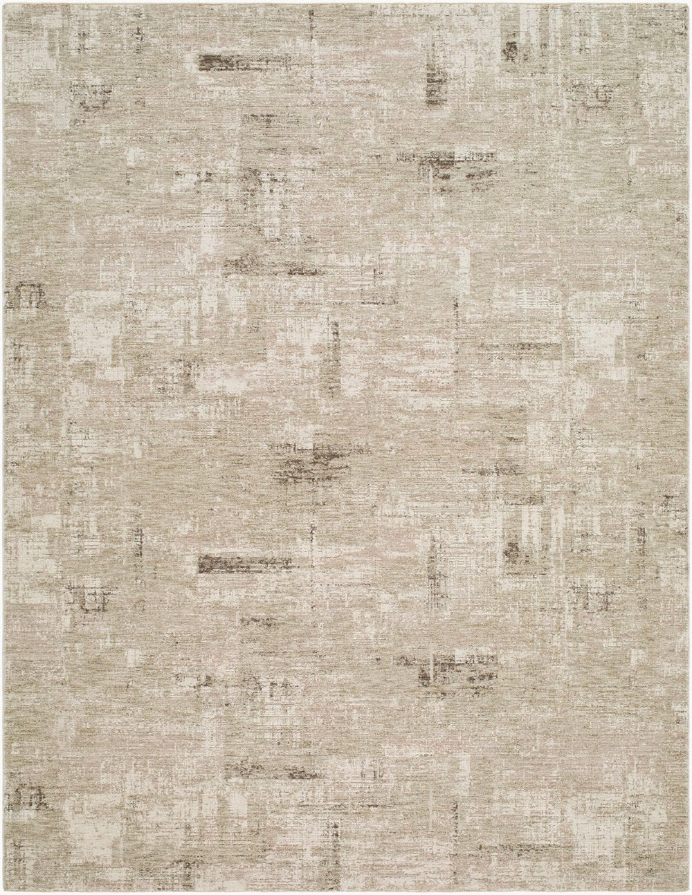 Livabliss Keller Geometric Mid-century Machine Woven Polyester Area Rug with Fringe for Large Rooms Olive, Tan 6'7" x 9'6" KLR2314-6796