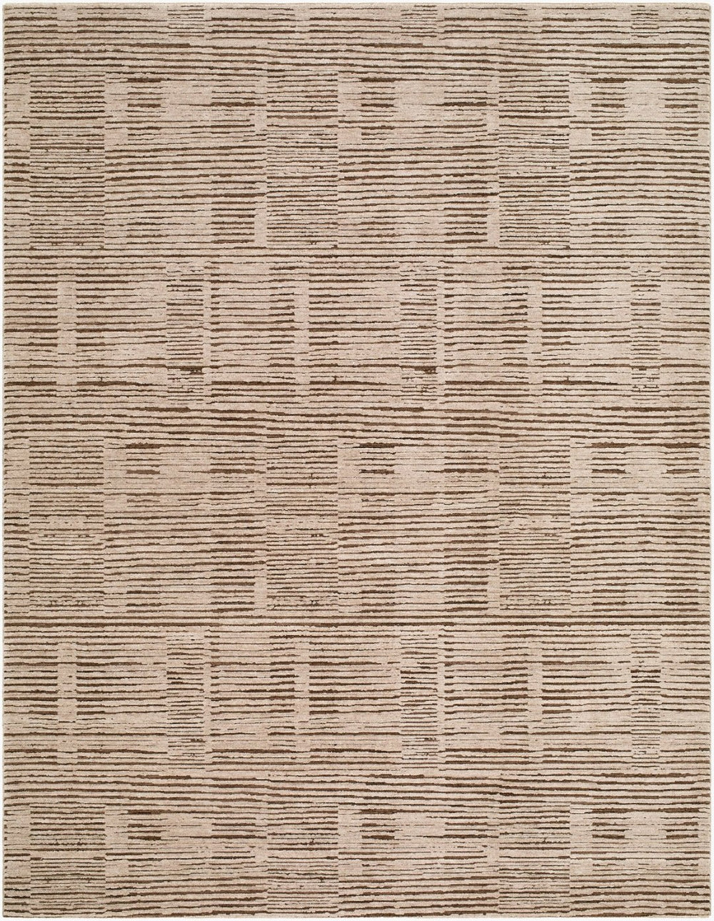 Livabliss Keller Machine Woven Polyester Area Rug with Fringe Mid Century Modern Living Room Charcoal, Mediu 7'10" x 10'2" KLR2315-710102
