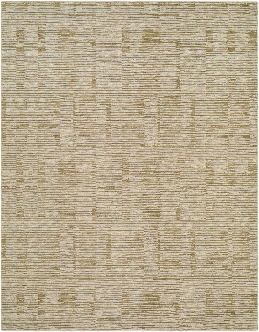 Livabliss Keller Geometric Mid-century Modern Area Rug with Fringe Trim for Large Living Rooms Olive, Tan 10' x 13'11" KLR2317-101311