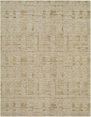 Livabliss Keller Geometric Mid-century Modern Area Rug with Fringe Trim for Large Living Rooms Olive, Tan 10' x 13'11" KLR2317-101311