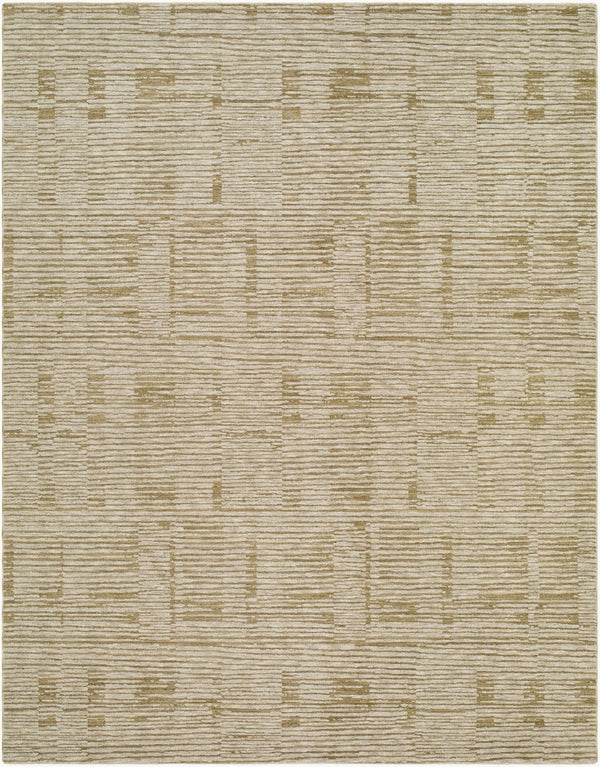 Livabliss Keller Geometric Mid-century Modern Area Rug with Fringe Trim for Large Living Rooms Olive, Tan 10' x 13'11" KLR2317-101311