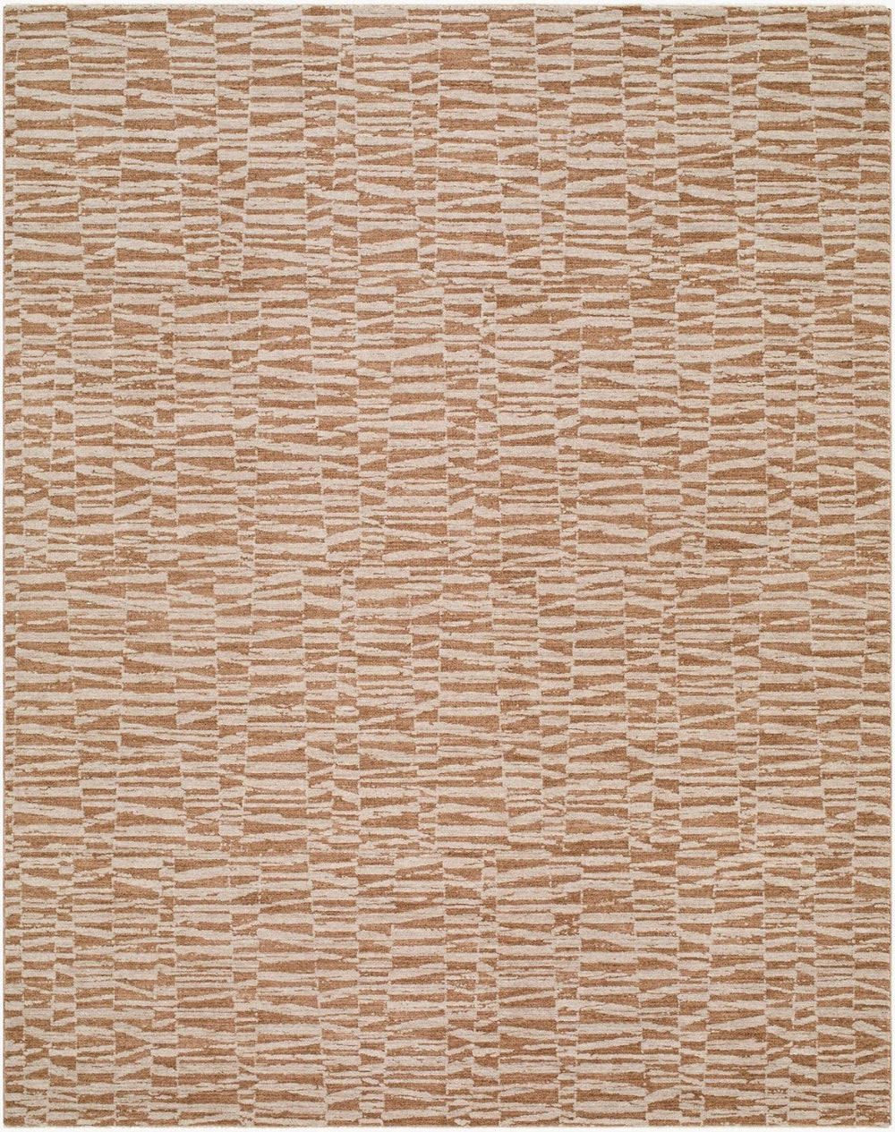 Livabliss Keller Machine Woven Polyester Area Rug with Fringe Mid Century Retro Living Room Medium Brown, B 10' x 13'11" KLR2318-101311