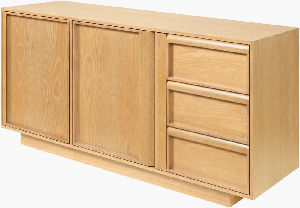 Surya Kelso Low Profile Minimalist Sideboard Sleek Storage for Dining Room or Entryway KLSO001-301862