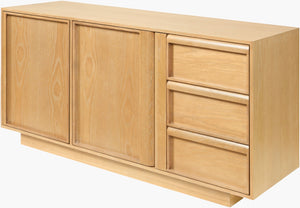 Surya Kelso Low Profile Minimalist Sideboard Sleek Storage for Dining Room or Entryway KLSO001-301862
