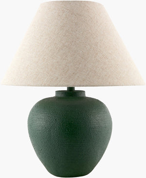 Livabliss Kaliyu Bohemian Global Felt and Metal Table Lamp with Linen Shade for Ambient Glow KLU-004