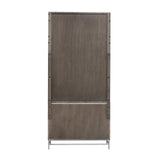 Industrial 4 Shelf Bookcase with 2 Door Cabinet Brown with River Rock Brown finish P301627 Pulaski Furniture