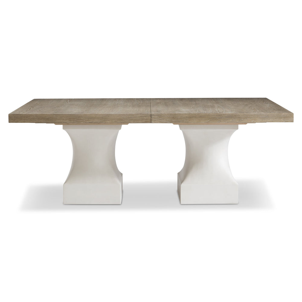 Bernhardt Bernhardt Aventura Dining Table With Marcona White Oak Top, Tusk Pedestals & Two 20" Removable Leaves K1858
