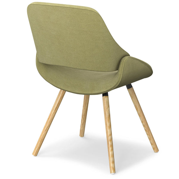 English Elm Malden Mid-Century Modern Dining Chair In Acid Green With Light Brown Bentwood Frame For Versatile Style B136P158894