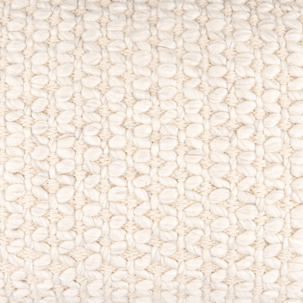 Surya Karolyn Stylish 14"L X 22"W Lumbar Pillow – Soft Cotton & Wool Blend For Chic Home Decor Elegance Cream Wool,Cotton,Viscose,Cotton Kly001-1422p