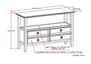 English Elm Amherst Console Sofa Table - Handcrafted Distressed Grey With Storage & Transitional Style B136P158317