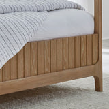 Parker House Escape - Bedroom Queen Poster Bed Glazed Natural Oak Rubberwood Solids / Oak Veneers BESC#1150-3