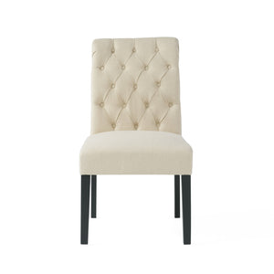 English Elm Christopher Knight Home® - BROXTON Plush Tufted Rolltop Dining Chair Set of 2 — Diamond Stitch, Tapered Wood Legs, Natural Finish 52454.00