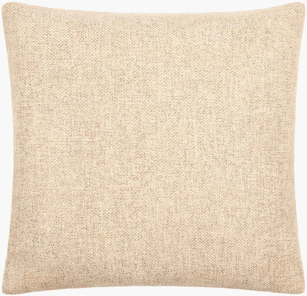 Surya Kamaili 18"X18" Modern Accent Pillow - Stylish Comfort For Chic Home Decor & Easy Spot Cleaning Beige Polyester,Polyester,Polyester,Polyfill Kmi002-2020
