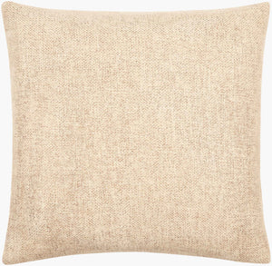 Surya Kamaili 18"X18" Modern Accent Pillow - Stylish Comfort For Chic Home Decor & Easy Spot Cleaning Beige Polyester,Polyester,Polyester,Polyfill Kmi002-2020
