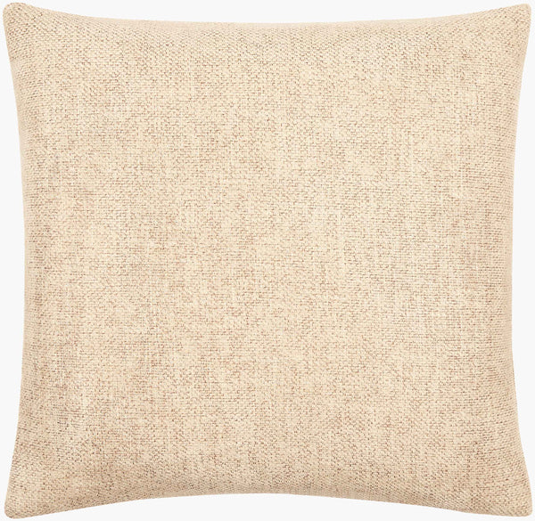 Surya Kamaili 18"X18" Modern Accent Pillow - Stylish Comfort For Chic Home Decor & Easy Spot Cleaning Beige Polyester,Polyester,Polyester,Polyfill Kmi002-2020