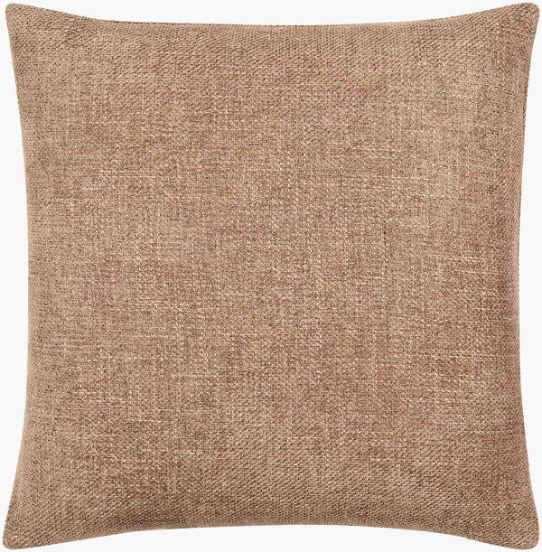 Surya Kamaili 18"X18" Modern Accent Pillow - Stylish Comfort For Chic Home Decor & Easy Spot Cleaning Taupe Polyester,Polyester,Polyester,Polyfill Kmi003-1818
