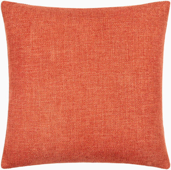 Surya Kamaili 18"X18" Modern Accent Pillow - Stylish Comfort For Chic Home Decor & Easy Spot Cleaning Terracotta Polyester,Polyester,Polyester,Polyfill Kmi004-2020