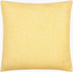 Surya Kamaili 18"X18" Modern Accent Pillow - Stylish Comfort For Chic Home Decor & Easy Spot Cleaning Sunshine Yellow Polyester,Polyester,Polyester,Polyfill Kmi007-2222