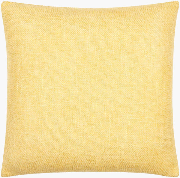 Surya Kamaili 18"X18" Modern Accent Pillow - Stylish Comfort For Chic Home Decor & Easy Spot Cleaning Sunshine Yellow Polyester,Polyester,Polyester,Polyfill Kmi007-2222