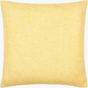 Surya Kamaili 18"X18" Modern Accent Pillow - Stylish Comfort For Chic Home Decor & Easy Spot Cleaning Sunshine Yellow Polyester,Polyester,Polyester,Polyfill Kmi007-2222