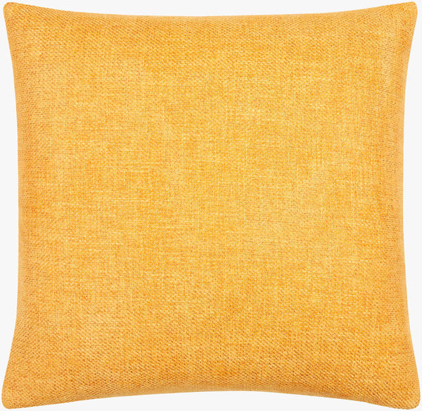 Surya Kamaili 18"X18" Modern Accent Pillow - Stylish Comfort For Chic Home Decor & Easy Spot Cleaning Goldenrod Polyester,Polyester,Polyester,Polyfill Kmi008-2020