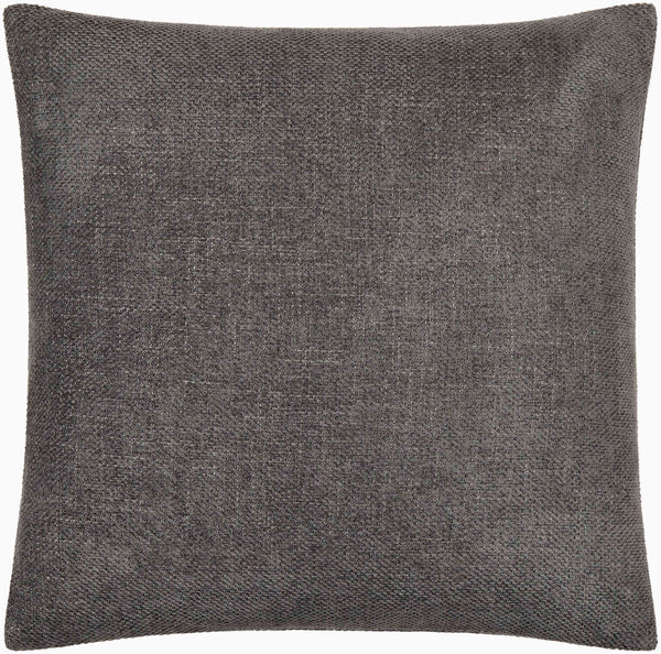 Surya Kamaili 18"X18" Modern Accent Pillow - Stylish Comfort For Chic Home Decor & Easy Spot Cleaning Charcoal Polyester,Polyester,Polyester,Polyfill Kmi013-2222