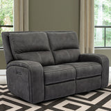 Parker House Parker Living Polaris - Slate Power Reclining Loveseat Slate 100% Polyester (W) MPOL#822PH-SLA