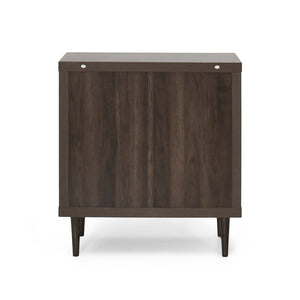 English Elm Christopher Knight Home® - NORDIC Mid-Century 3-Drawer Chest with Faux Wood Finish, Rubberwood Legs and Sleek Storage Appeal Walnut 71144.00WALN