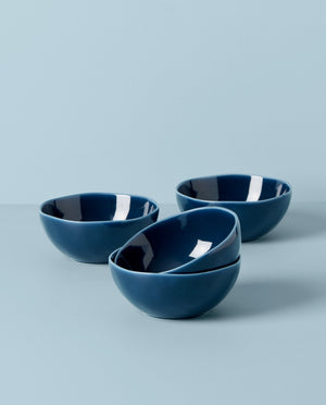 Lenox Bay Colors 4-Piece All-Purpose Bowls, Blue White, BLUE PORCELAIN 894671