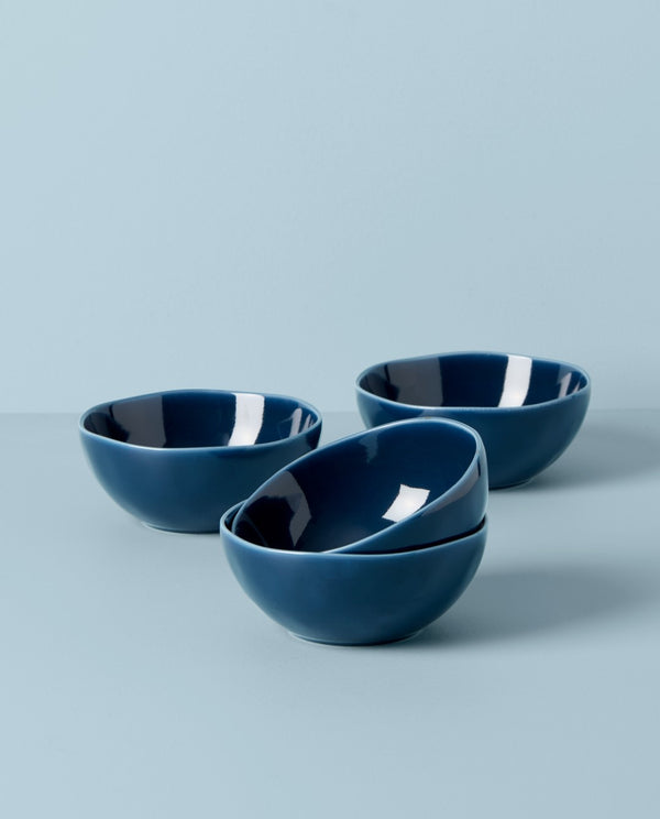 Lenox Bay Colors 4-Piece All-Purpose Bowls, Blue White, BLUE PORCELAIN 894671