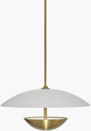 Surya Karmoni Pendant Lighting - 20"L X 20"W X 81"H Elegant Glass Fixture For Stunning Home Ambiance Fixture, Metallic ,Brass,Shade, White,Cord, Black Glass,Glass,Glass Kmn-001