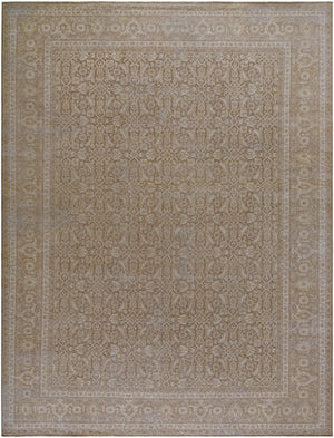 Kerman KMN-2300 9' x 12' Handmade Rug KMN2300-912  Khaki, Nickel, Ash Surya