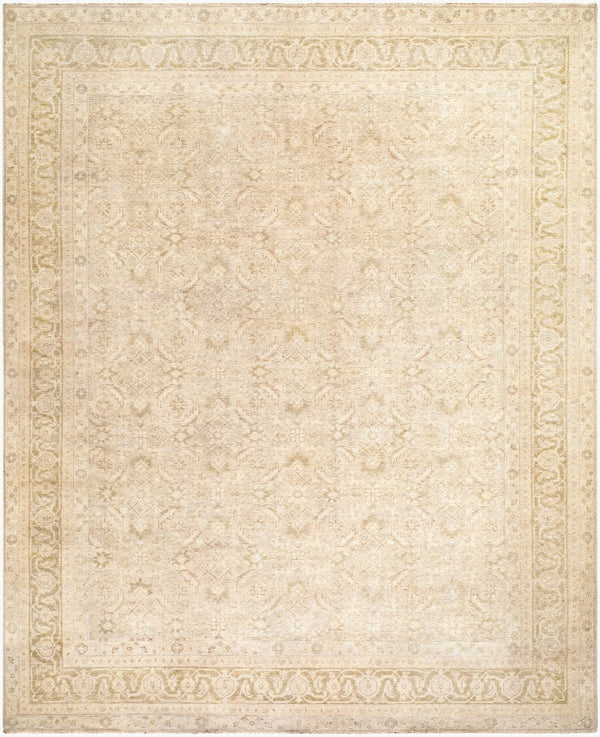 Surya Kerman 2' X 3' Handmade Wool Rug - Elegant, Artisanal Design With Fringes For Timeless Home Decor Beige Wool Kmn2303-23
