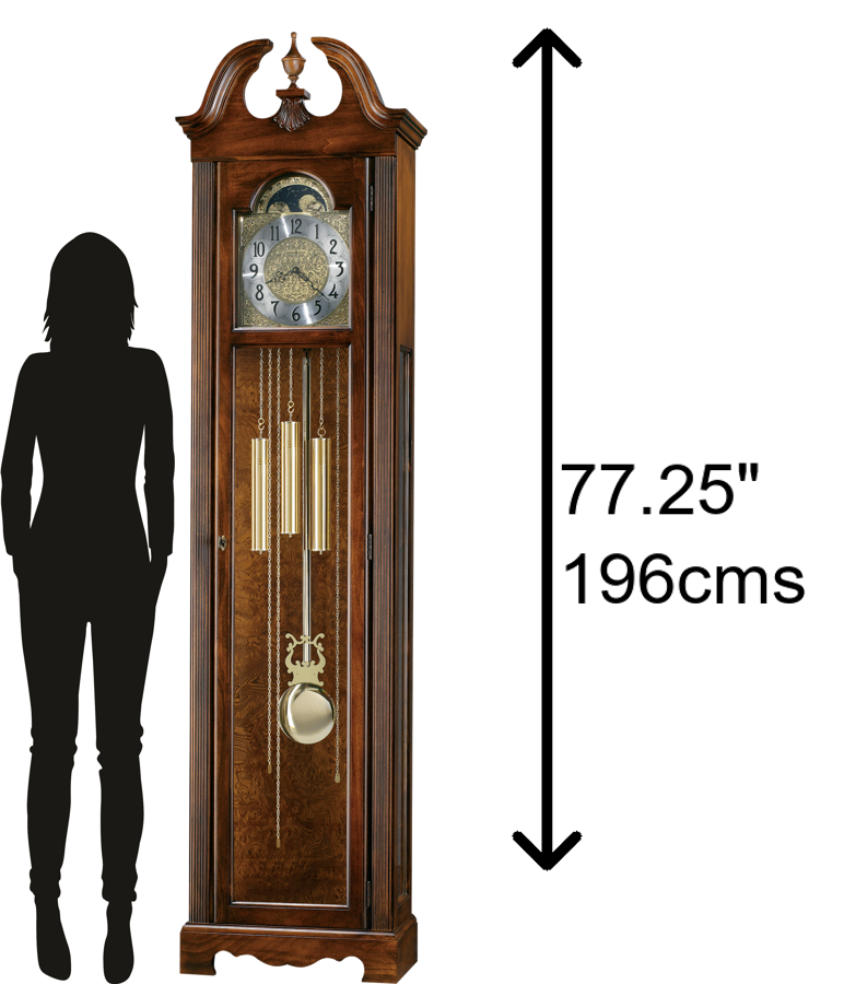 Hekman Furniture 611138 Princeton Grandfather Clock: Timeless Antique Charm With Elegant Detailing & Quartz Movement Hampton Cherry Princeton Grandfather Clock 611138