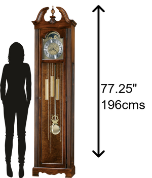 Hekman Furniture 611138 Princeton Grandfather Clock: Timeless Antique Charm With Elegant Detailing & Quartz Movement Hampton Cherry Princeton Grandfather Clock 611138