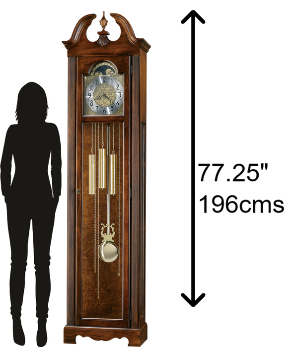 Hekman Furniture 611138 Princeton Grandfather Clock: Timeless Antique Charm With Elegant Detailing & Quartz Movement Hampton Cherry Princeton Grandfather Clock 611138