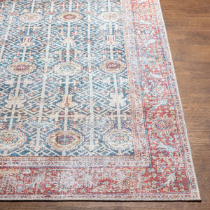 Livabliss Kemer Turkish Flatweave Runner Rug Polyester Hallway Entryway Traditional Pattern Blue, Pale Blue 6'7" x 9' KMR2301-679