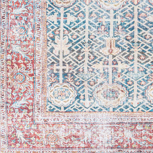 Livabliss Kemer Turkish Flatweave Runner Rug Polyester Hallway Entryway Traditional Pattern Blue, Pale Blue 6'7" x 9' KMR2301-679