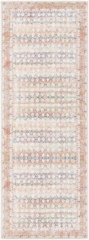 Livabliss Kemer Flatweave Polyester Runner Rug Traditional Motifs for Hallway or Entryway Bright Blue, Da 2'7" x 7'3" KMR2304-2773